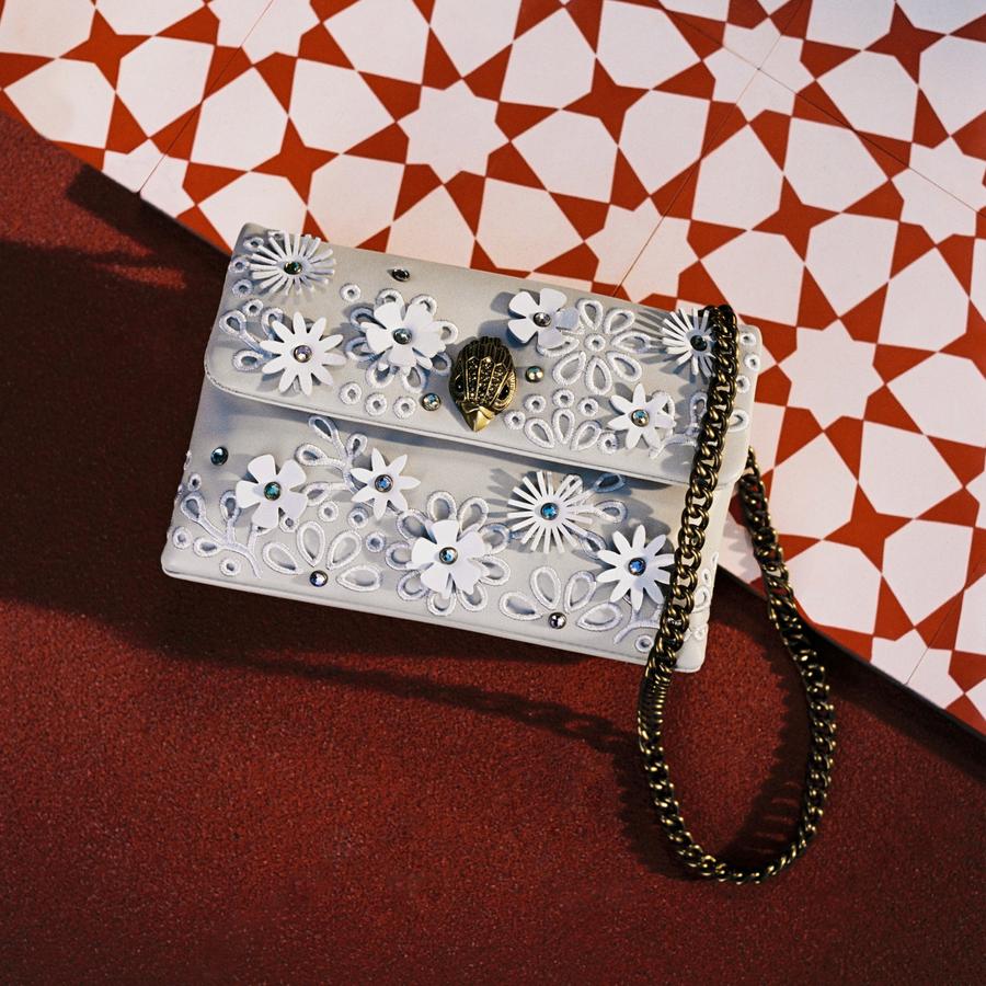 KENSINGTON BAG FLOWER Bone Leather Flower 3D Purse by KURT