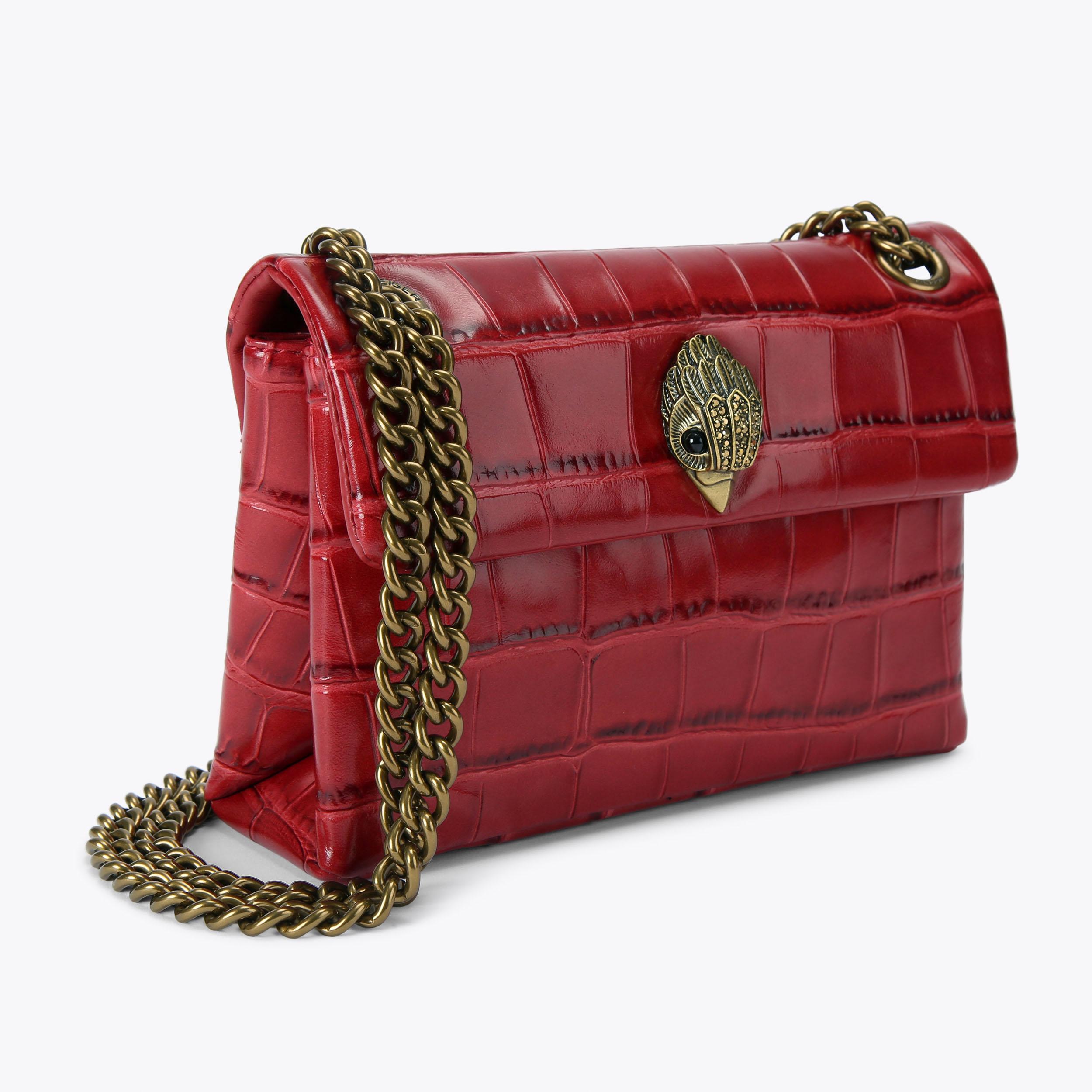 Red Leather Mini Kensington Bag | Kurt Geiger
