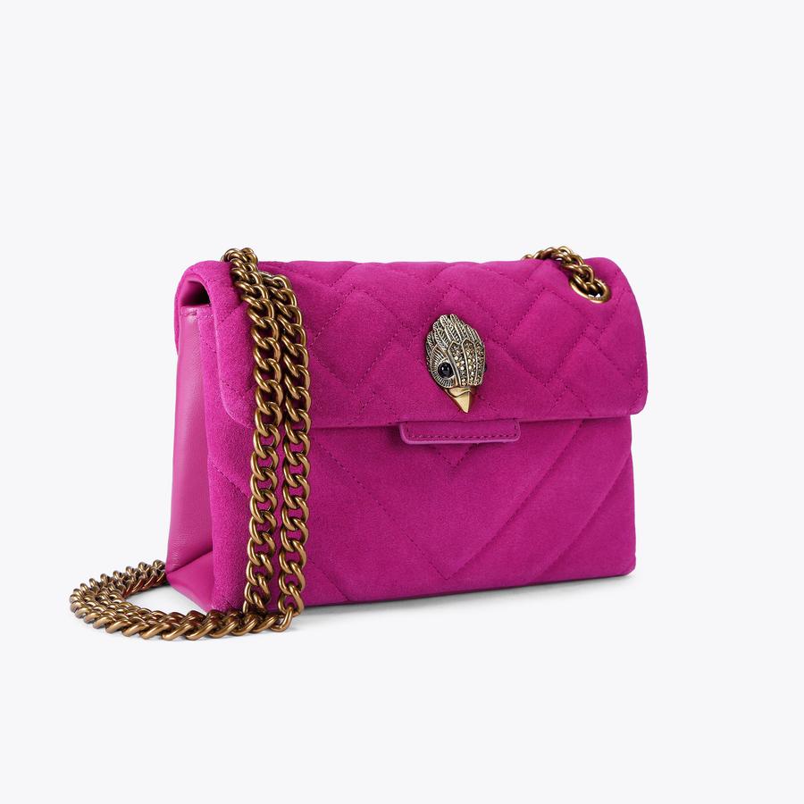 LEATHER MINI KENSINGTON Purple Suede Cross Body Bag by KURT GEIGER
