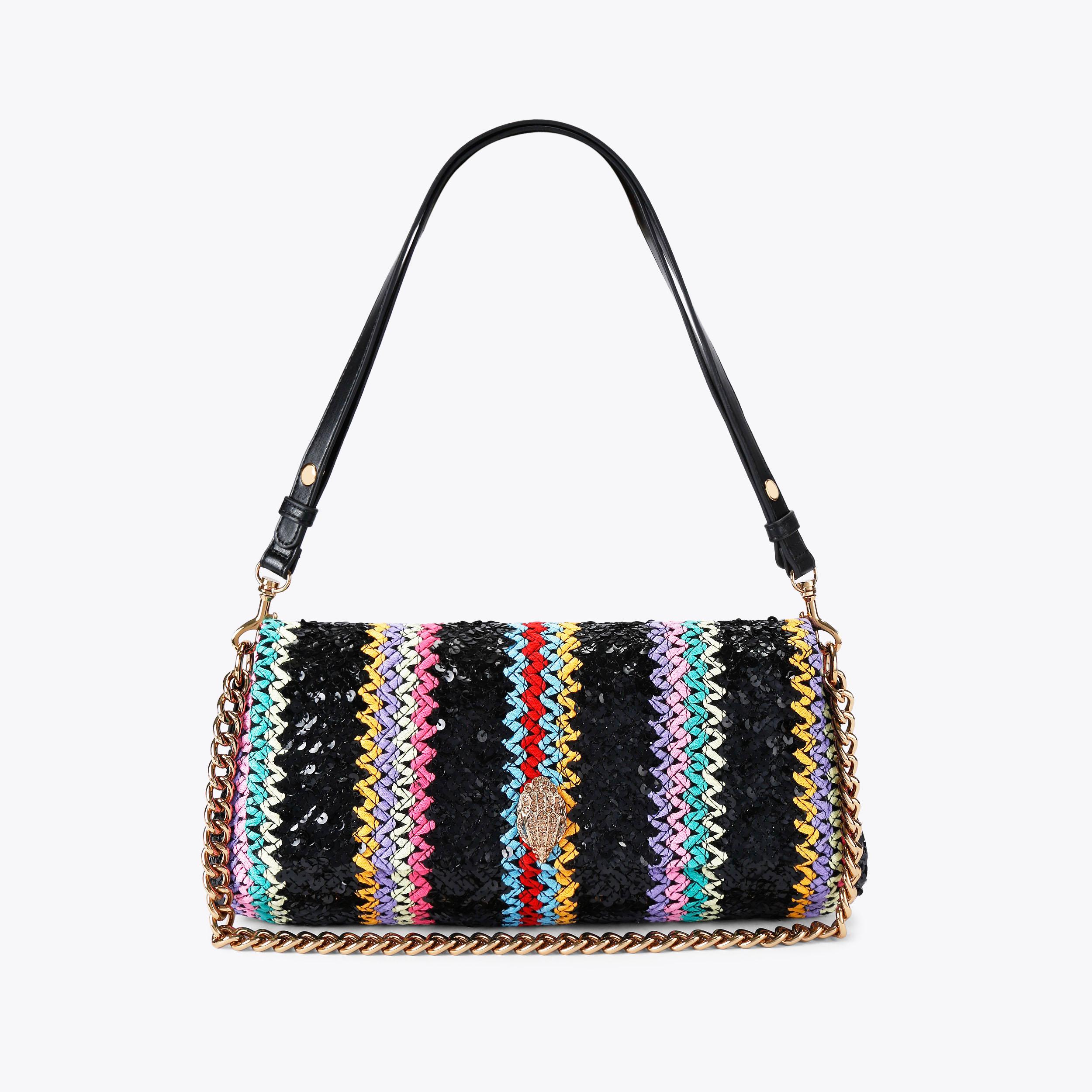 LONG KENSINGTON BAG Woven Sequin Shoulder Purse by KURT