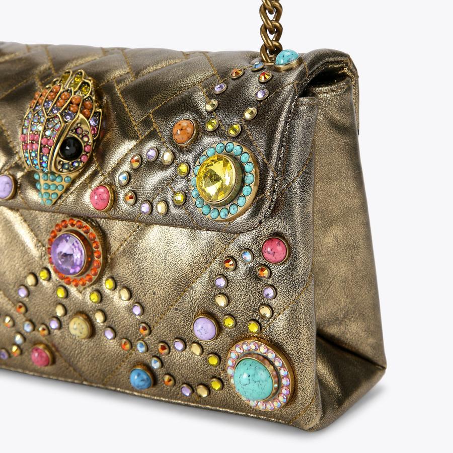 MD KENSINGTON JEWEL Bronze Gold Stones Shoulder Bag by KURT GEIGER