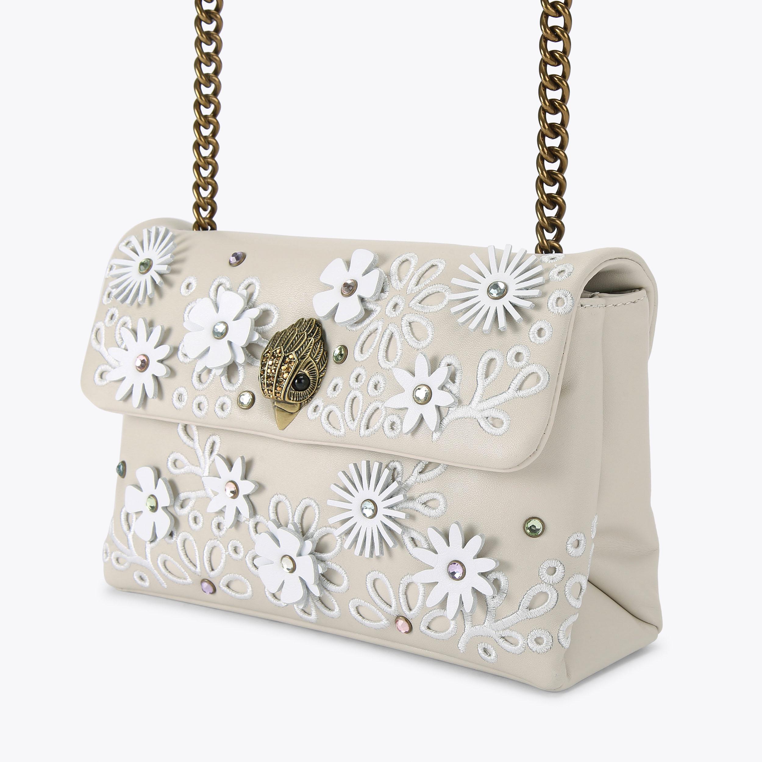 MD KENSINGTON FLOWER Bone Leather Shoulder Bag by KURT