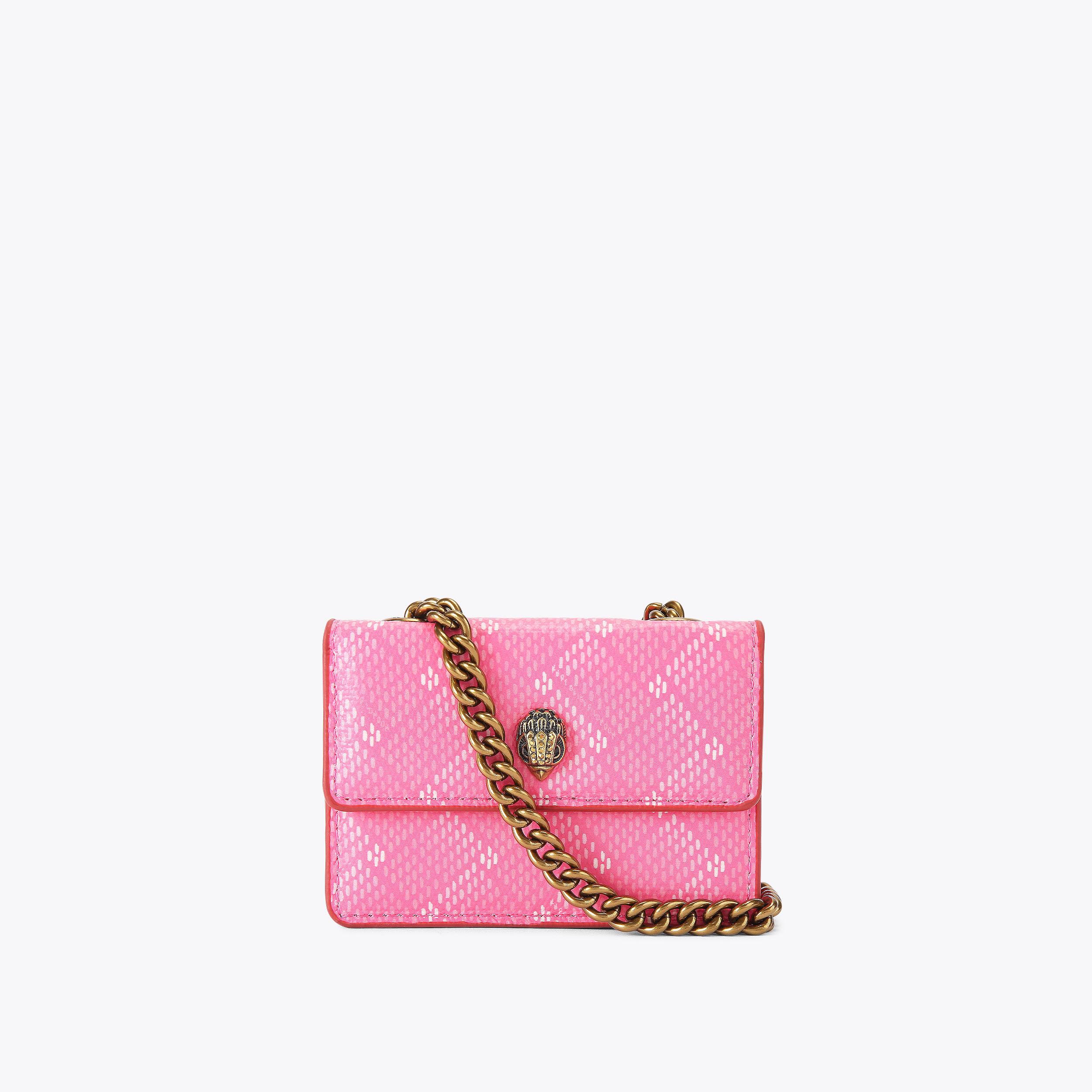 MICRO CAMDEN Blue Canvas Mini Bag by KURT GEIGER LONDON
