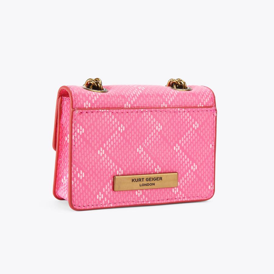 MICRO CAMDEN Pink Monogram Micro Bag by KURT GEIGER LONDON