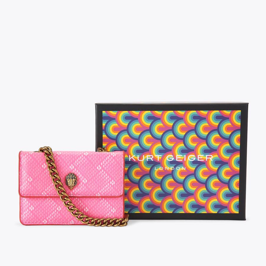 MICRO CAMDEN Pink Monogram Micro Bag by KURT GEIGER LONDON