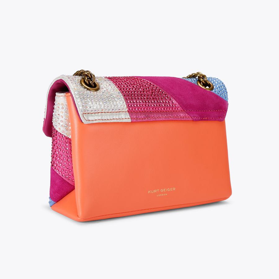 Mini Kensington Rainbow Swirl Suede Purse | Kurt Geiger