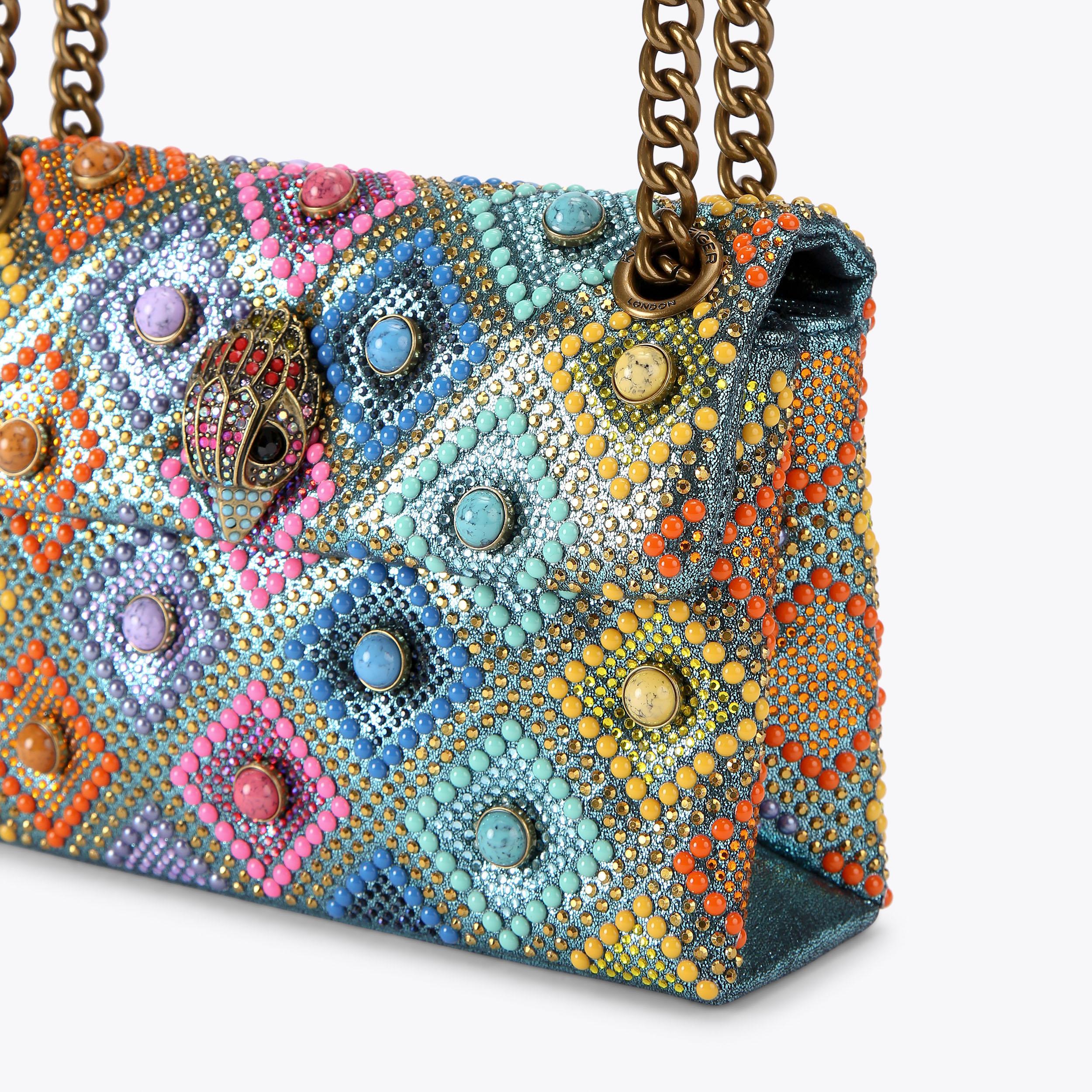 MINI KENSINGTON JEWEL Turquoise Fabric Mini Purse by KURT GEIGER