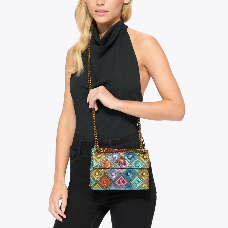 MINI KENSINGTON JEWEL Turquoise Fabric Mini Purse by KURT GEIGER