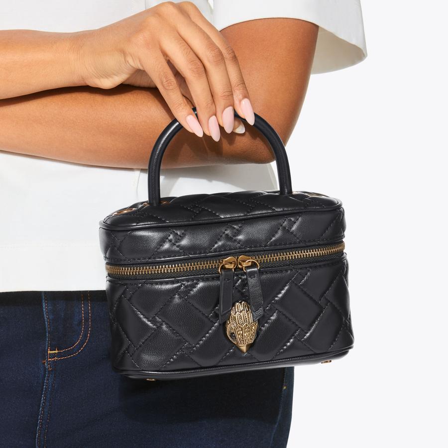 VANITY BAG／black MINI KENSINGTON VANITY XB Black Quilted Cross Body Vanity Bag by