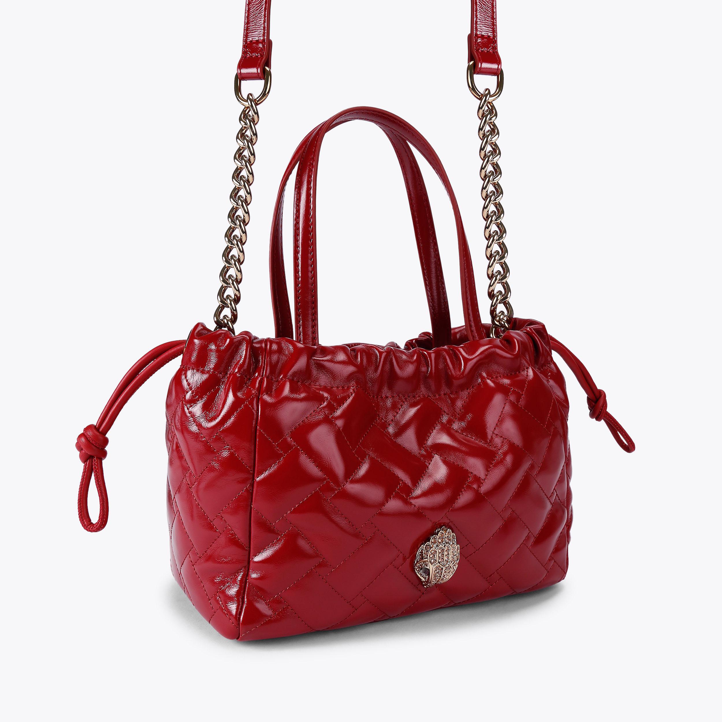 【関税込み】Merine bag in Red Leather Michael Kors Mirella XS Logo Shopper Crossbody Handbag