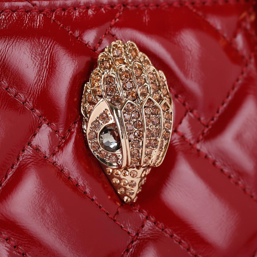 SQ KENSINGTON Red Leather Top Handle Bag by KURT GEIGER LONDON
