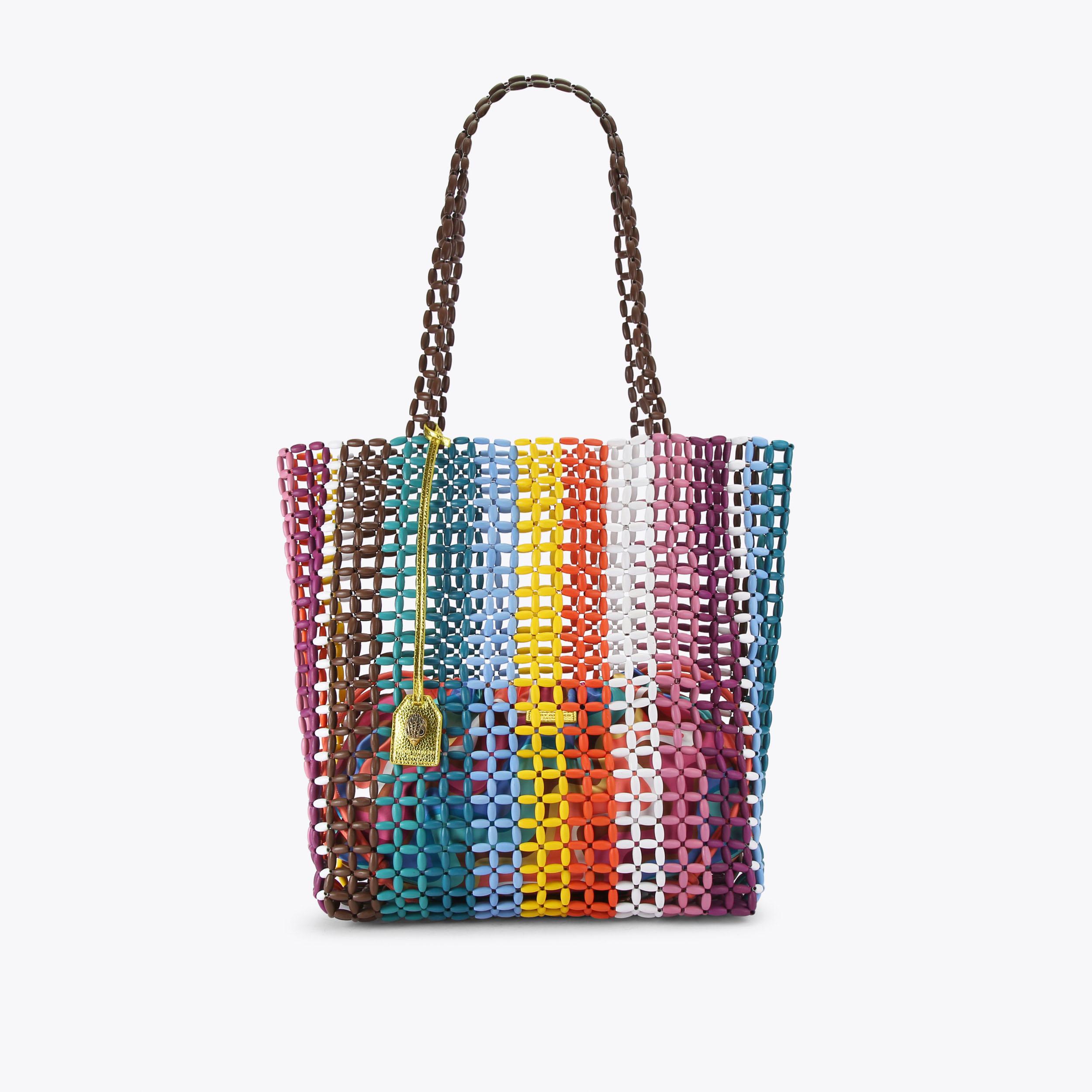 Beaded Kensington Shopper Bag - multi-colored