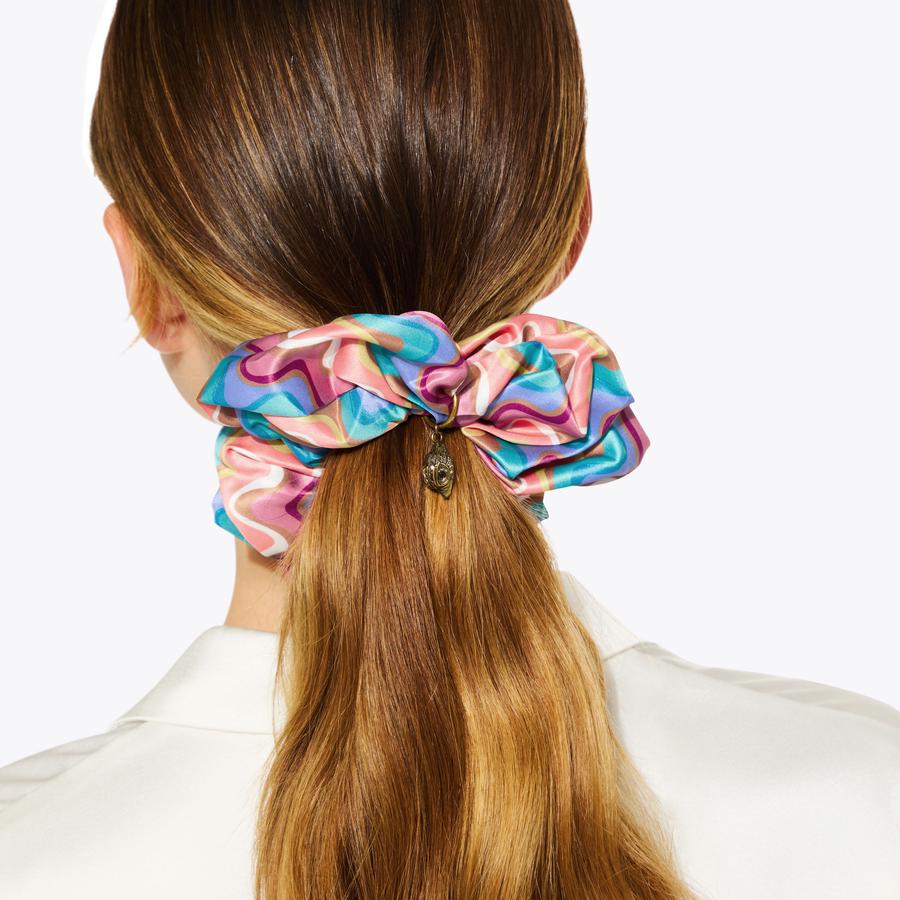 CLANE | LINEN MEDIUM SCRUNCHIE color：WHITE / BLACK In stock