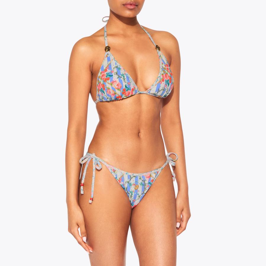 KENSINGTON GEM S BRIEFS Blue Stripe Bikini Bottoms by KURT GEIGER