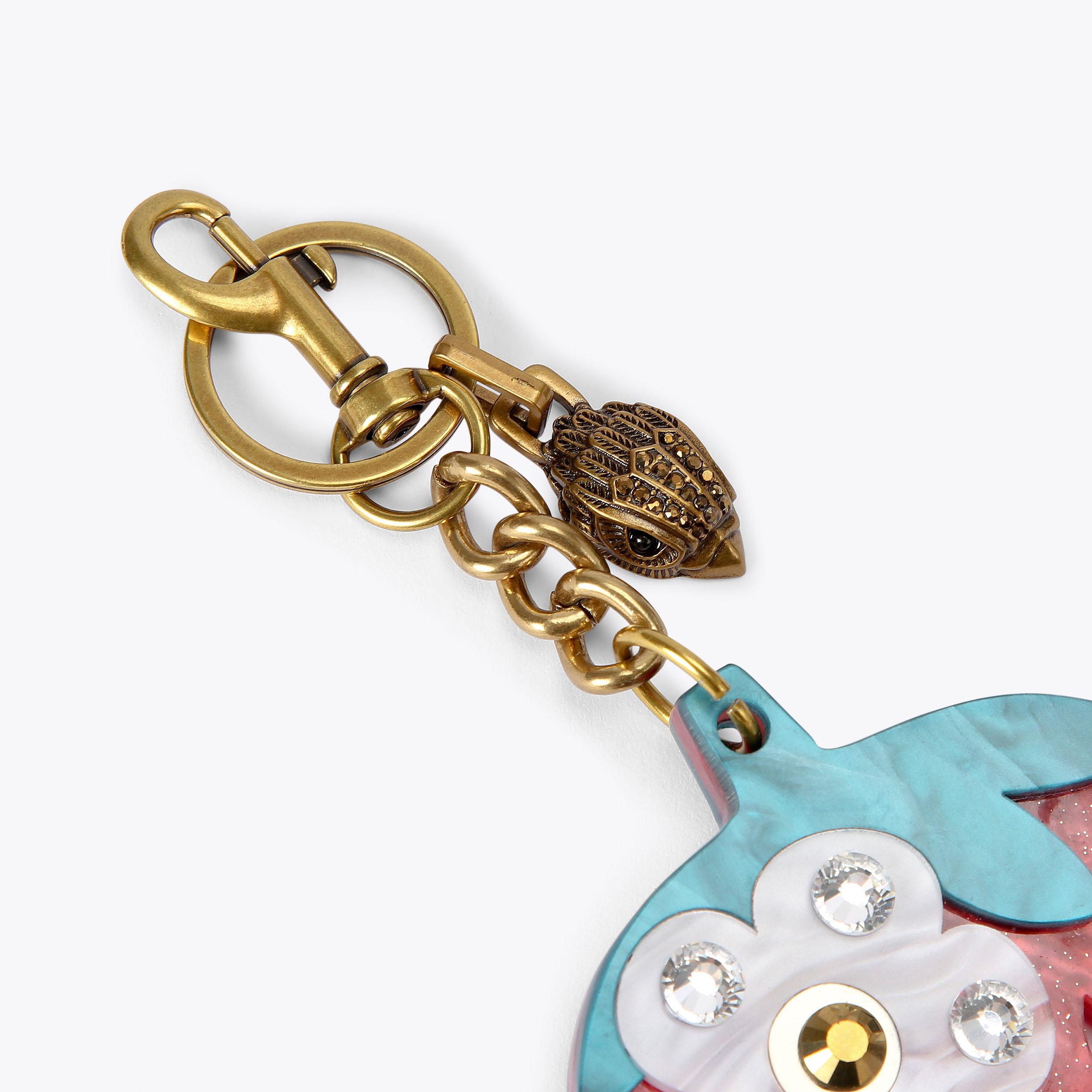 Leadigol 3 PCS Strawberry & Bell Keychain Set - Cute Alloy Resin Bag Charms & Pendants (Red, ~10cm)