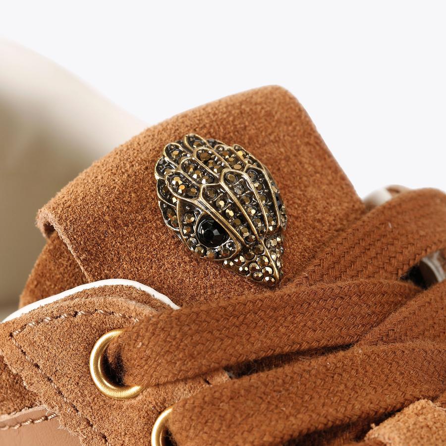 ISLINGTON SNEAKER Tan Leather Lace Up Sneaker by KURT GEIGER LONDON