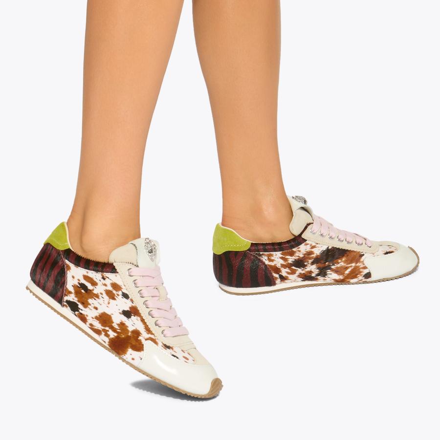ISLINGTON SNEAKER Cow Print Calfhair Sneaker by KURT GEIGER