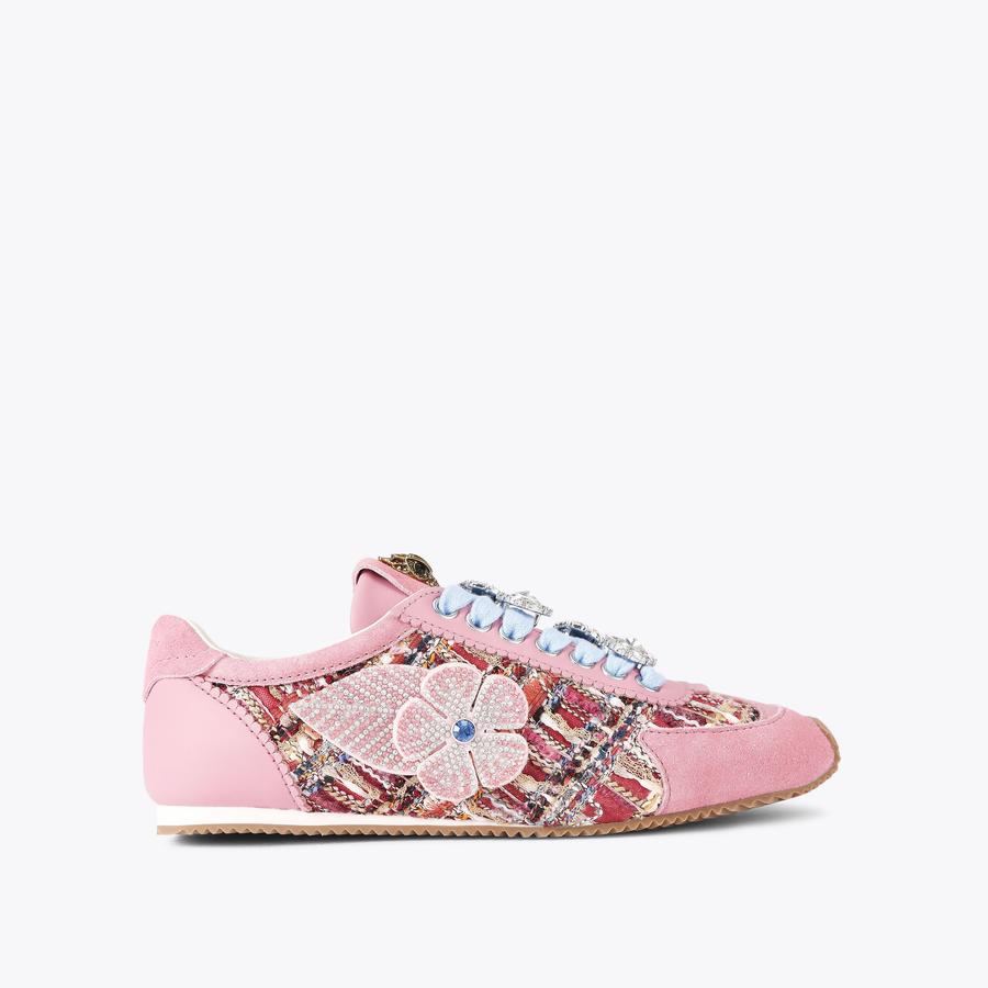 ISLINGTON SNEAKER Tweed Fabric Sneaker by KURT GEIGER LONDON