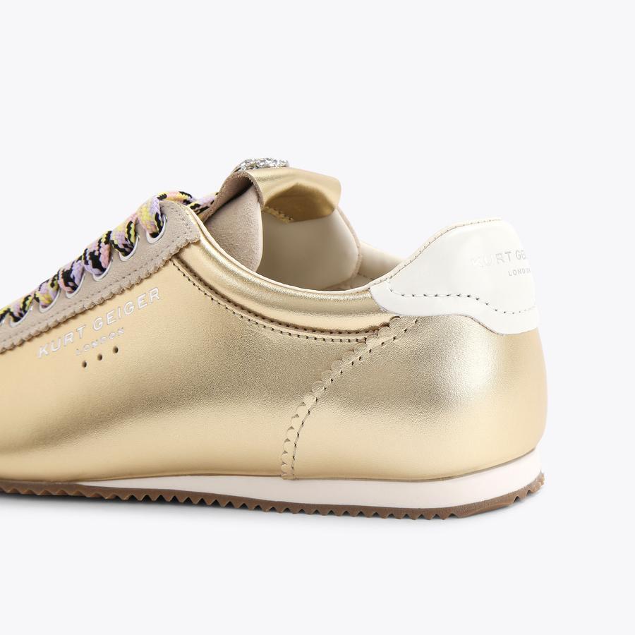 ジェンナーロ ISLINGTON SNEAKER Metallic Gold Leather Sneakers by KURT