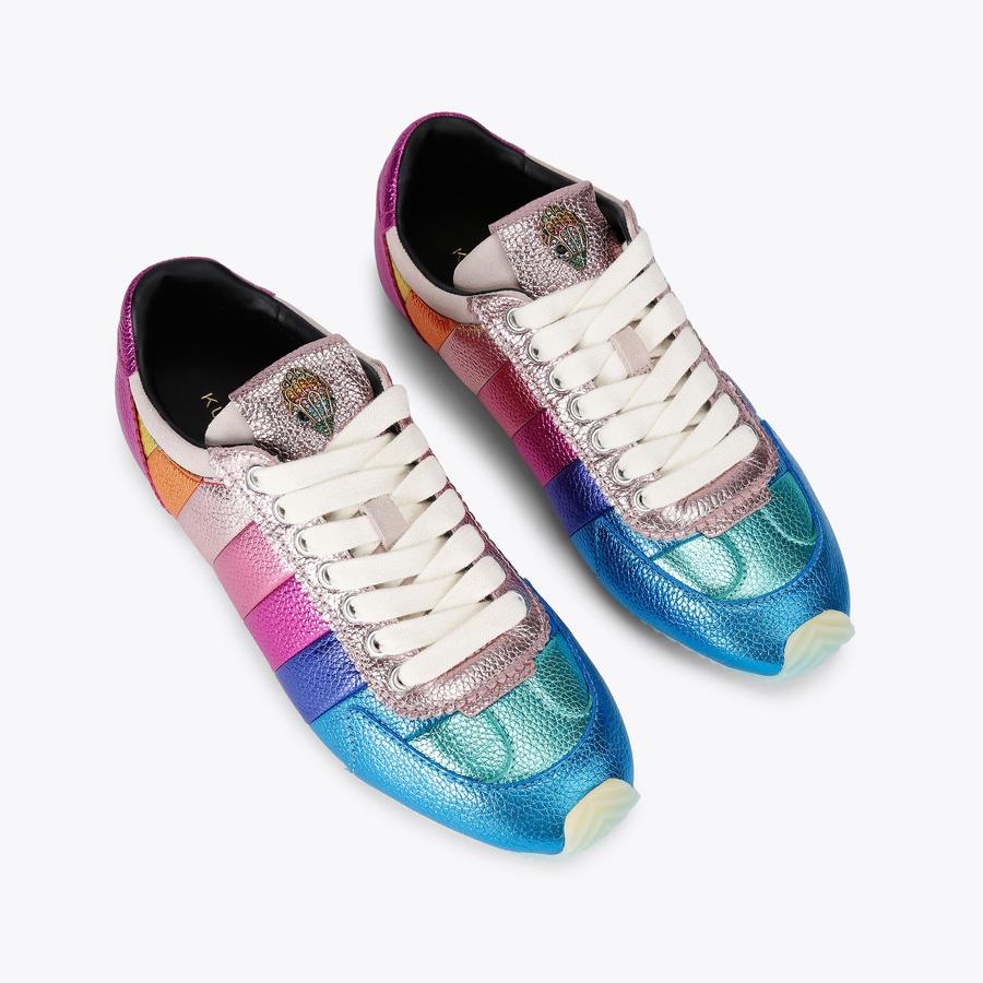ＣＱT ISLINGTON SNEAKER Striped Pebble Grain Leather Sneaker by