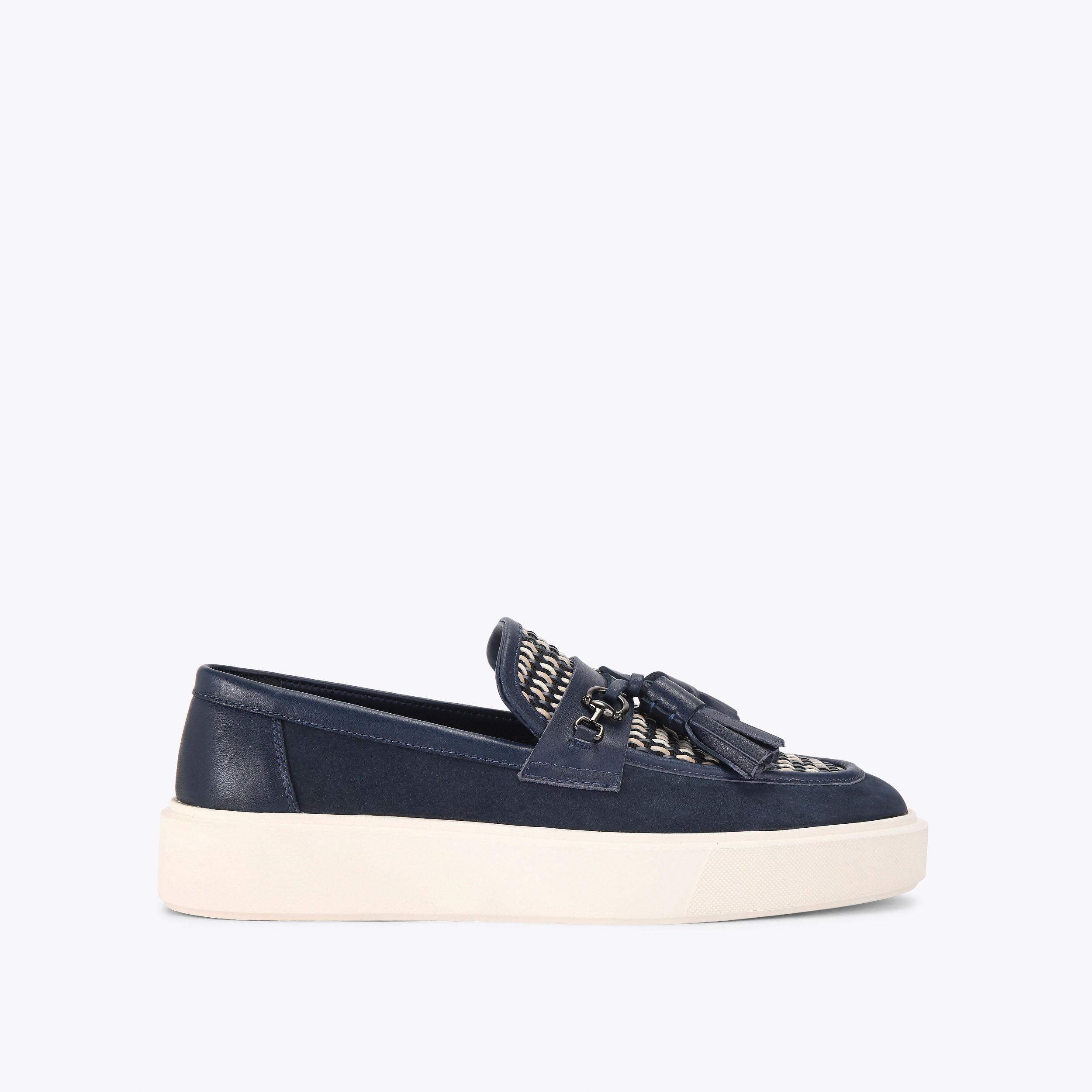 MILBANK TASSEL LOAFER Navy Leather Slip On Loafer by KURT  display picture 2