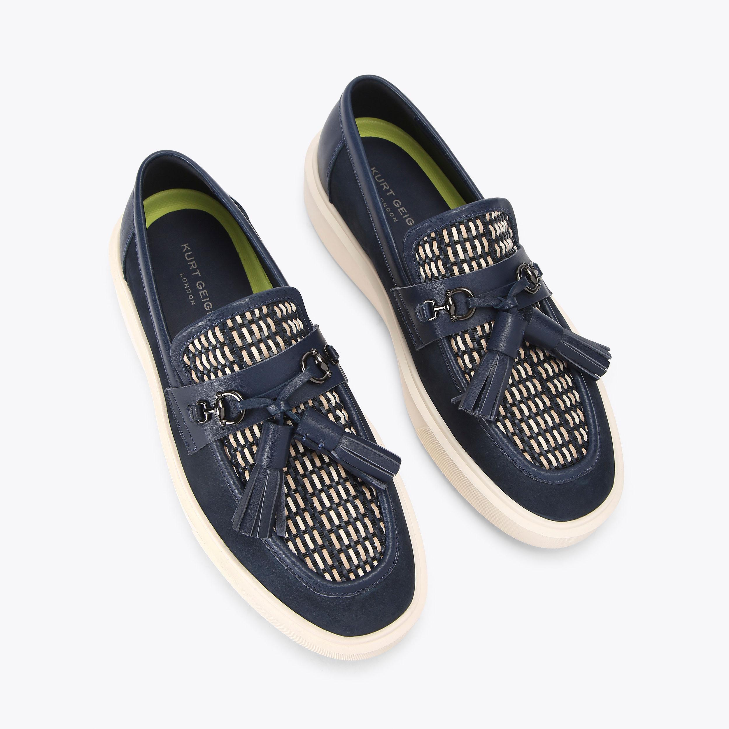 MILBANK TASSEL LOAFER Navy Leather Slip On Loafer by KURT  display picture 2