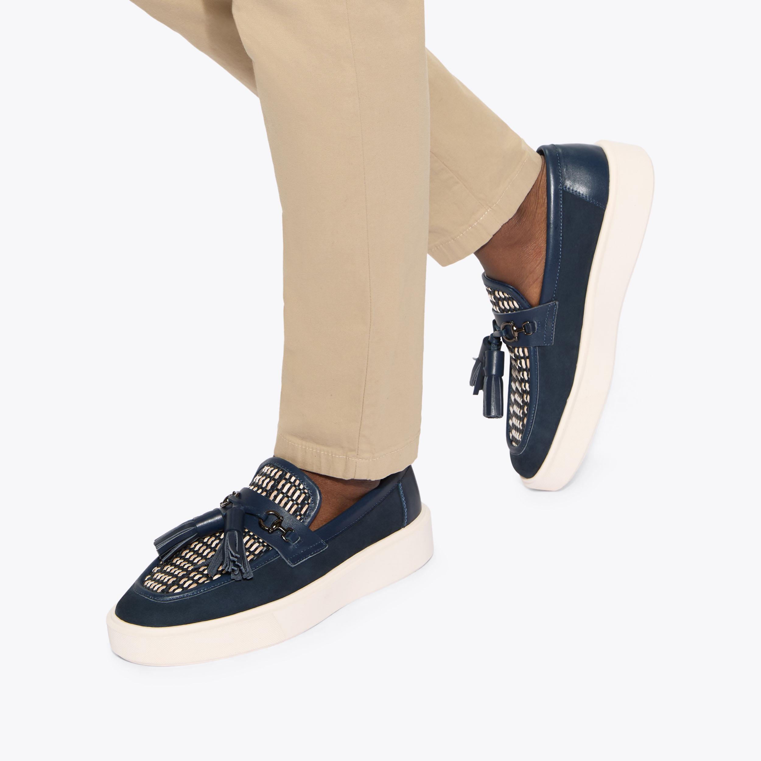 MILBANK TASSEL LOAFER Navy Leather Slip On Loafer by KURT  display picture 3