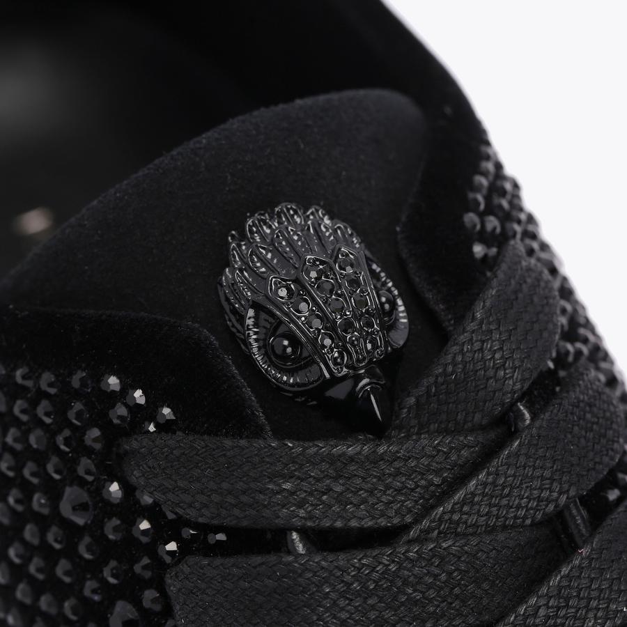 外郎 LENNON CRYSTAL Black Velvet Sneaker by KURT GEIGER LONDON