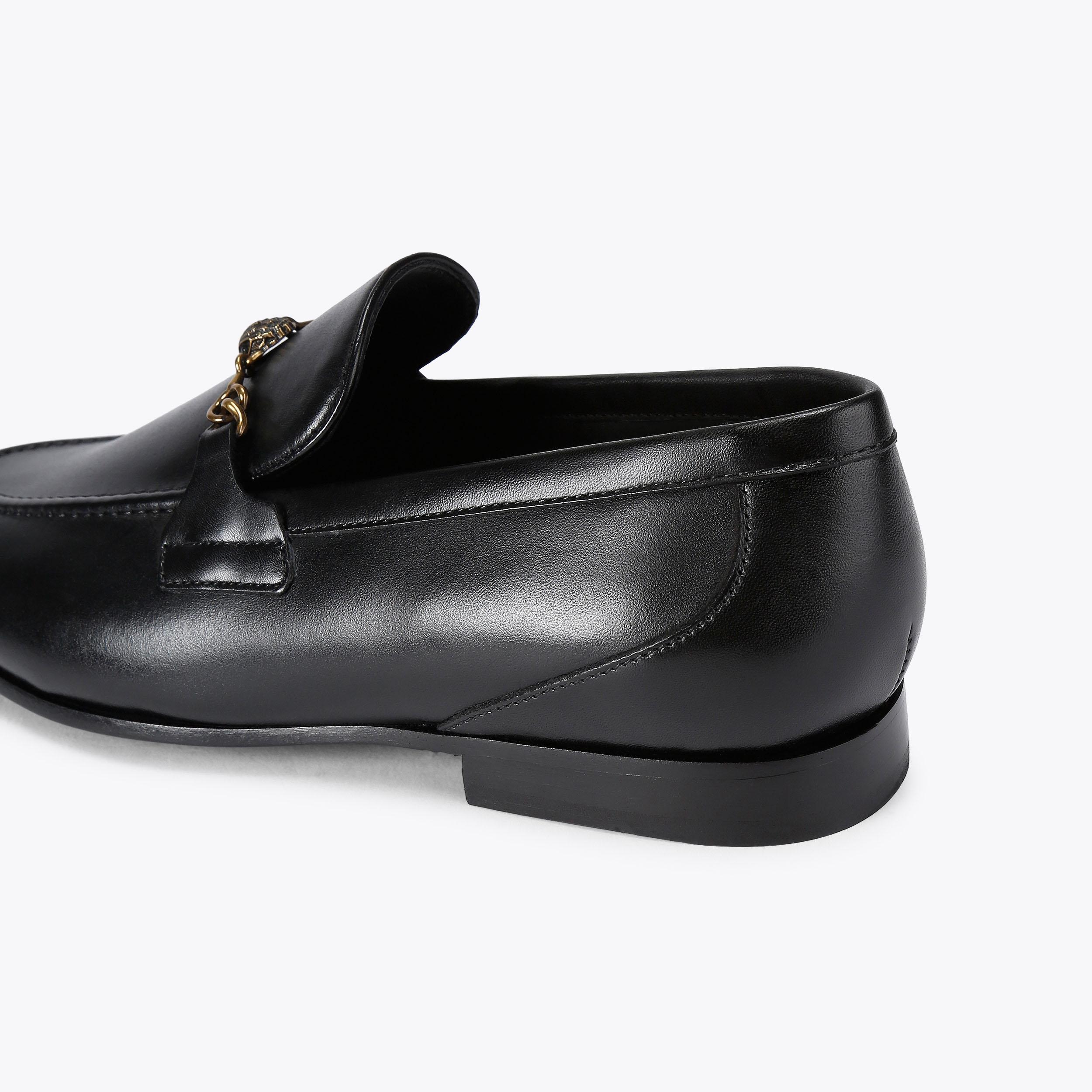 Shemar for Kurt Geiger Loafers Leather Slip On Black Mens Size 8.5 ACE CHELSEA Slip On Black Satin Loafer by KURT GEIGER LONDON main image 2