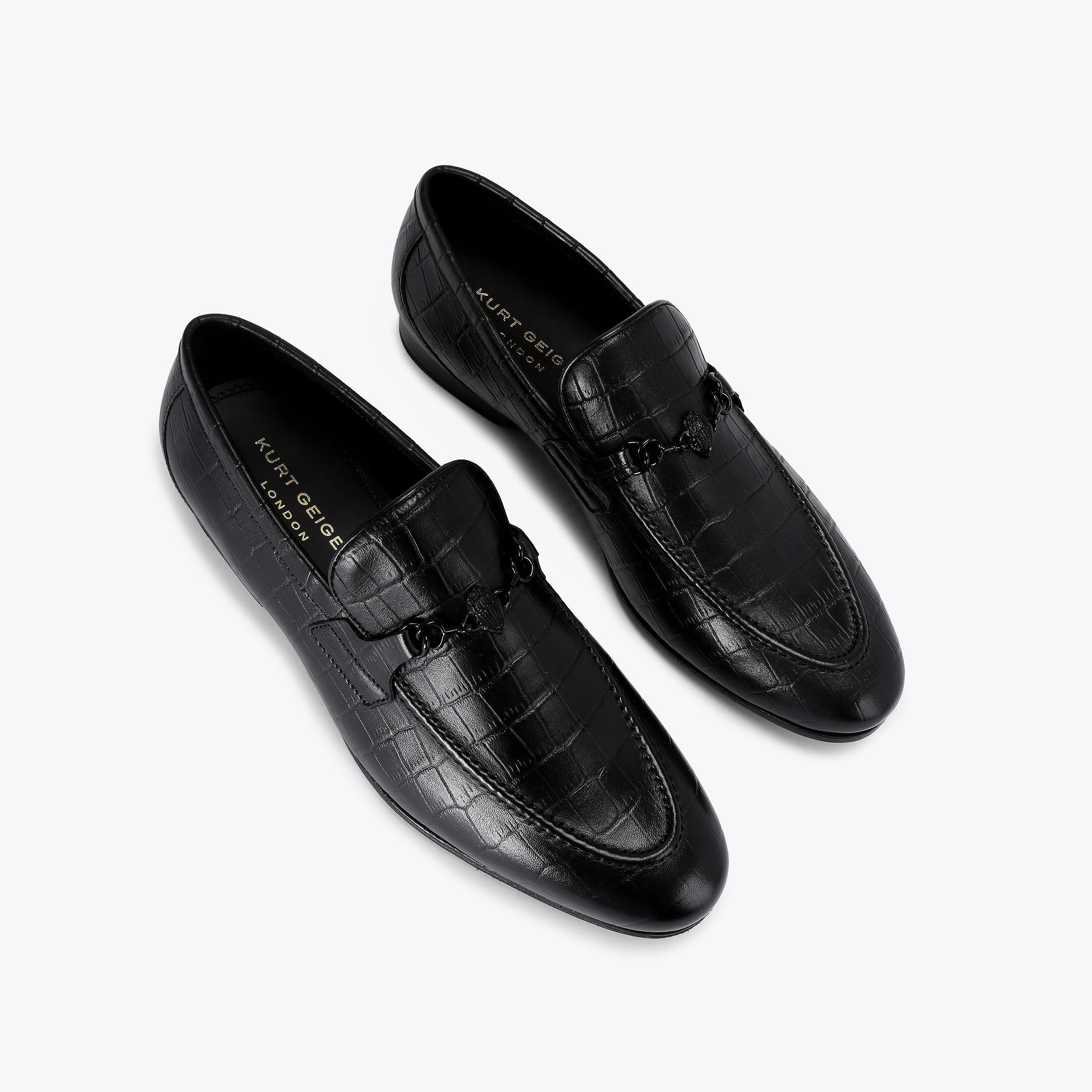 ALTON CROC Croc Embossed Leather Loafer by KURT GEIGER LONDON