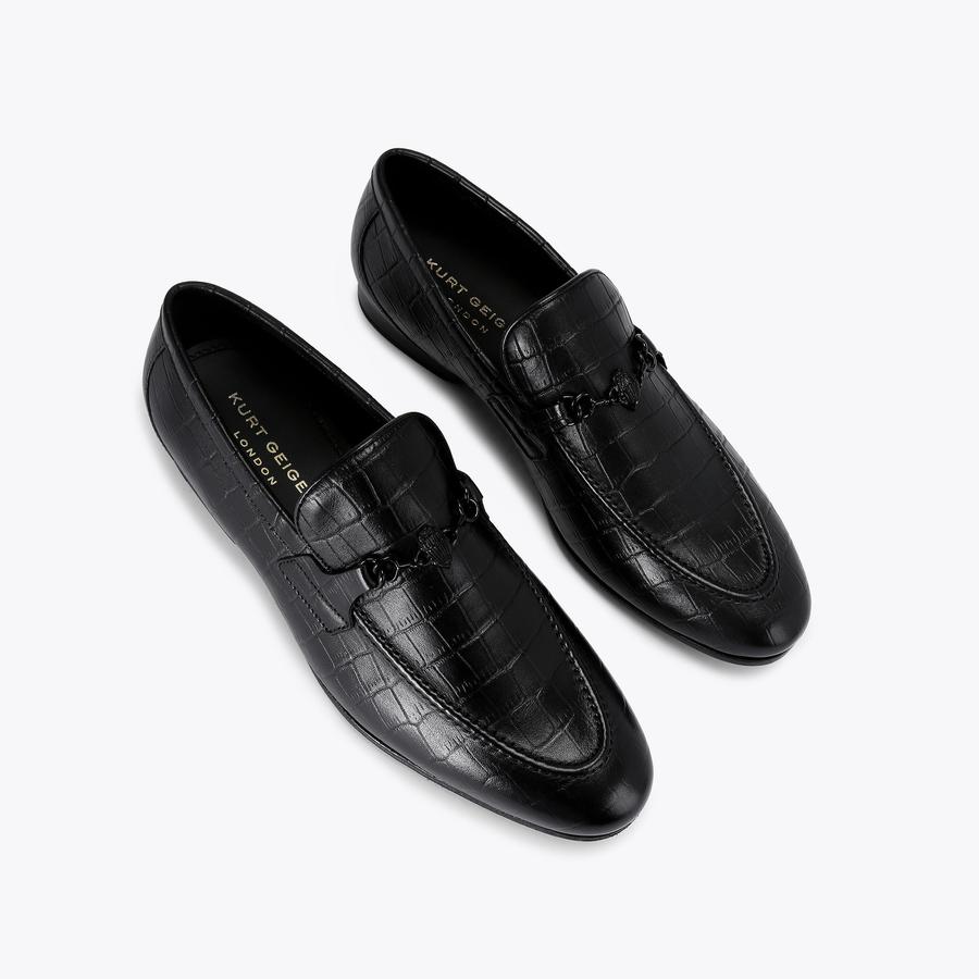 Alton Croc Embossed Leather Loafer | Kurt Geiger