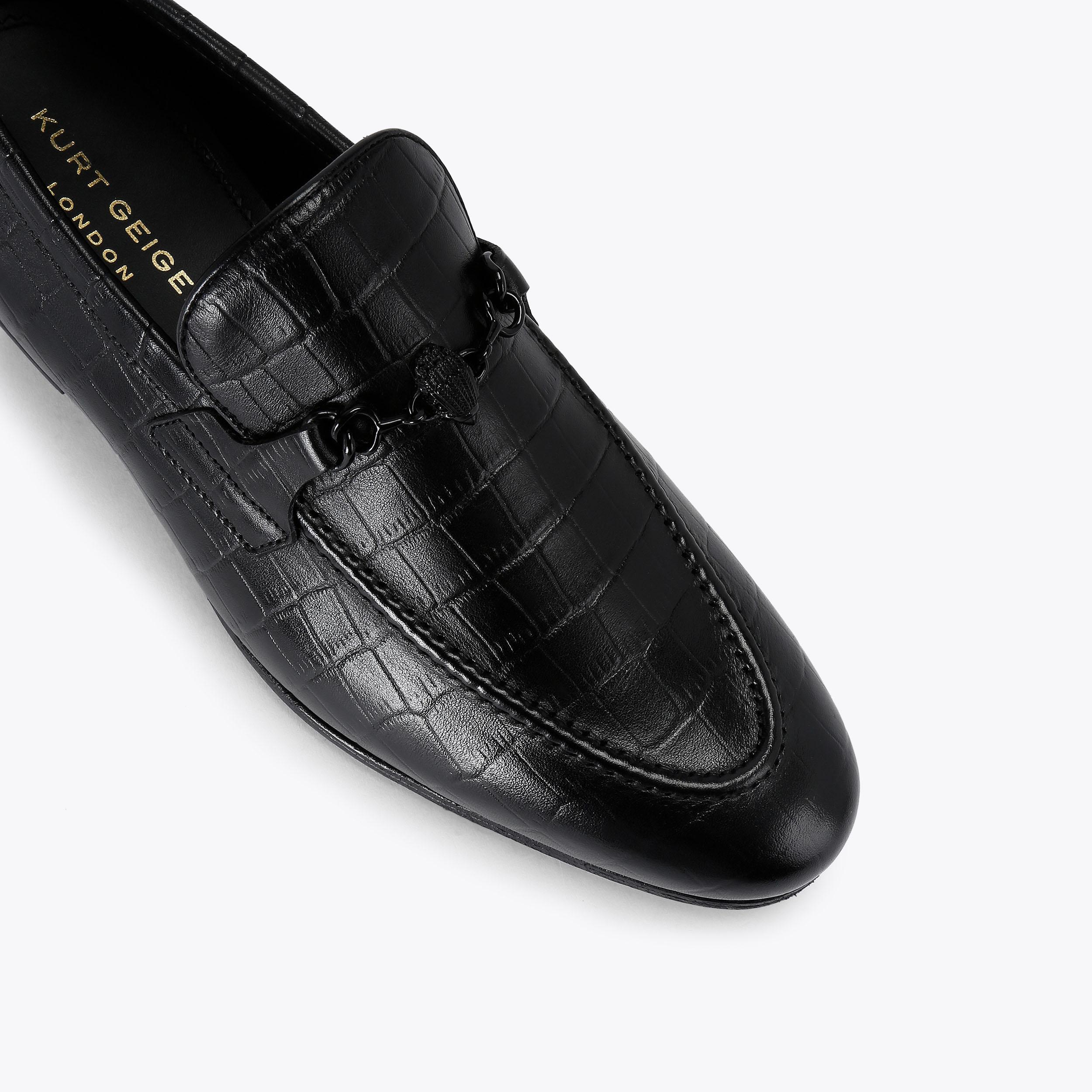 ALTON CROC Croc Embossed Leather Loafer by KURT GEIGER LONDON