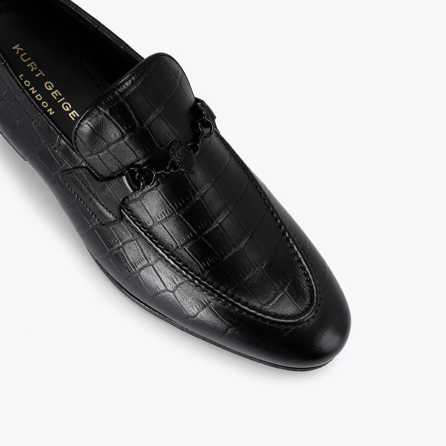 ALTON CROC Croc Embossed Leather Loafer by KURT GEIGER LONDON