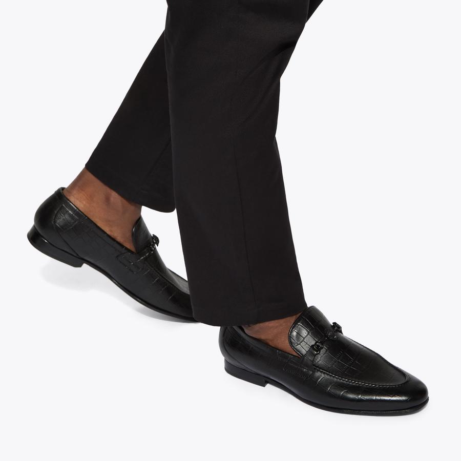 Kurt Geiger Croc‑Embossed Leather Loafers 43.5 Brand New Kurt Geiger London Men main image 3