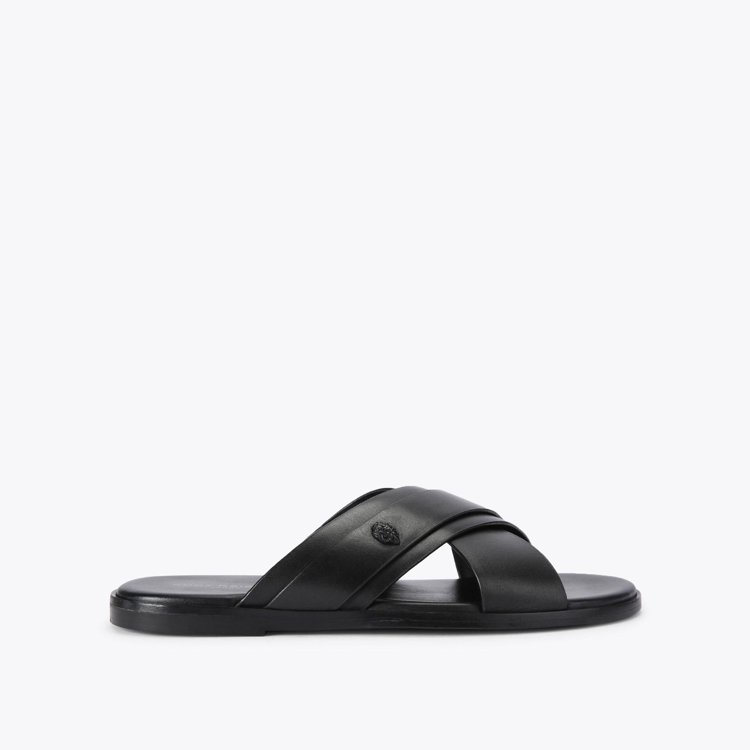 ALTON CROC Tan Leather Croc Printed Loafer by KURT GEIGER LONDON