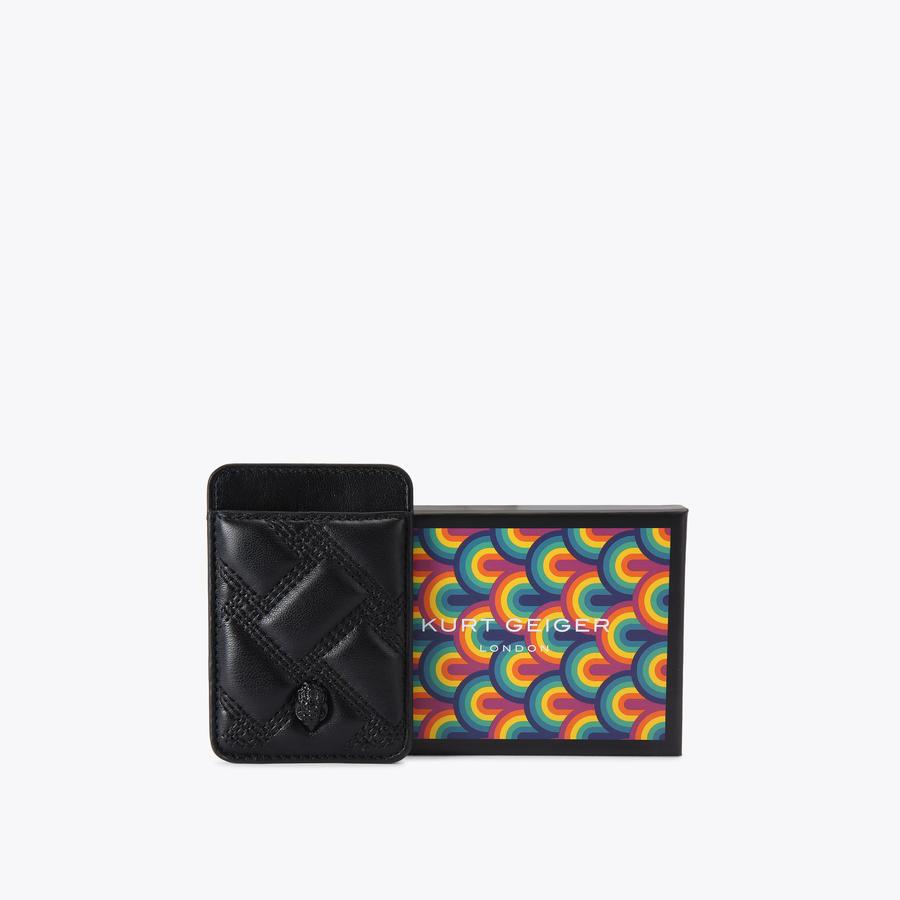 CREDIT CARD STICKER DR Black Drench Sticker Wallet by KURT GEIGER LONDON