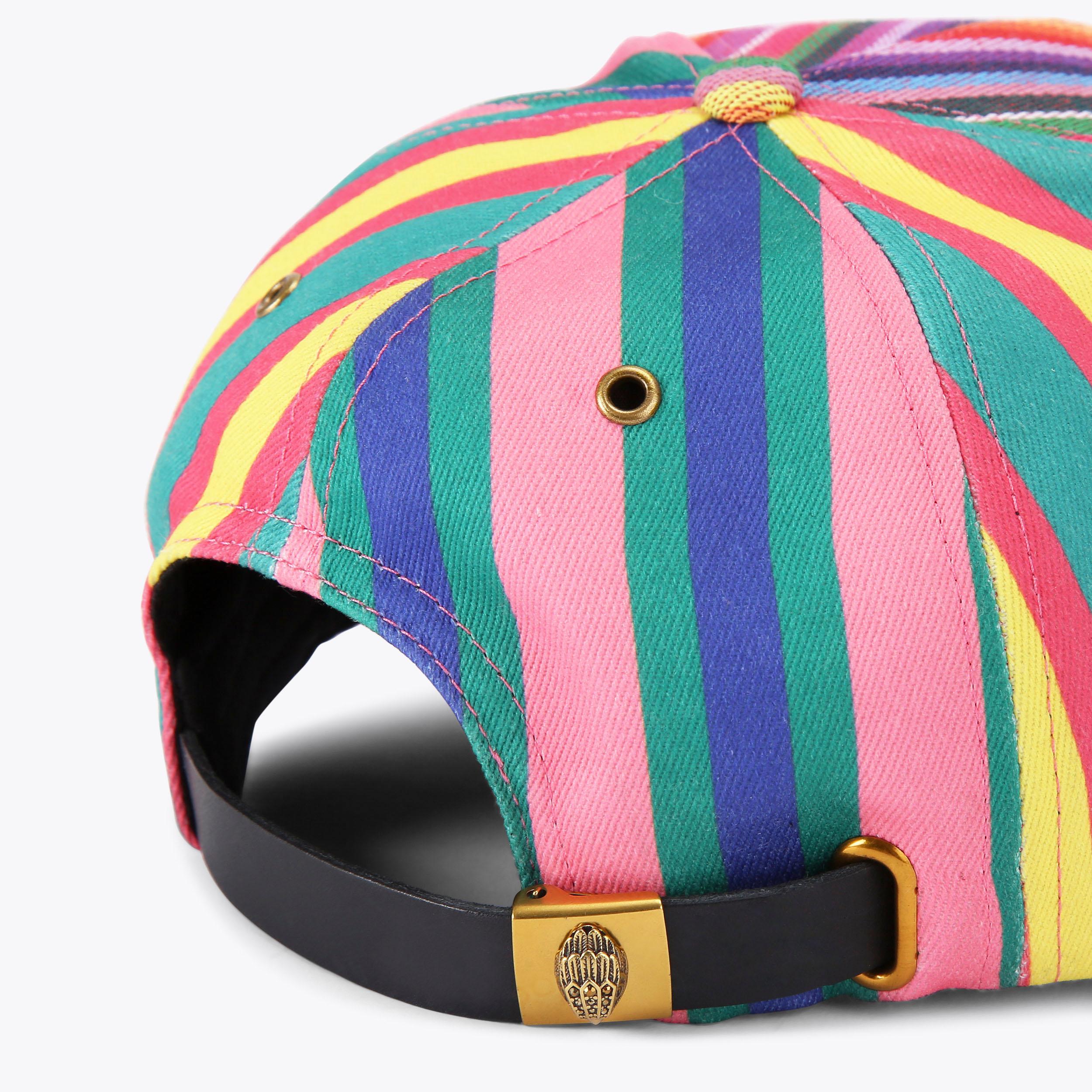 Kurt Geiger Colorful Striped Women’s Hat RAINBOW BEANIE Rainbow Stripe Beanie Hat by KURT GEIGER LONDON main image 4
