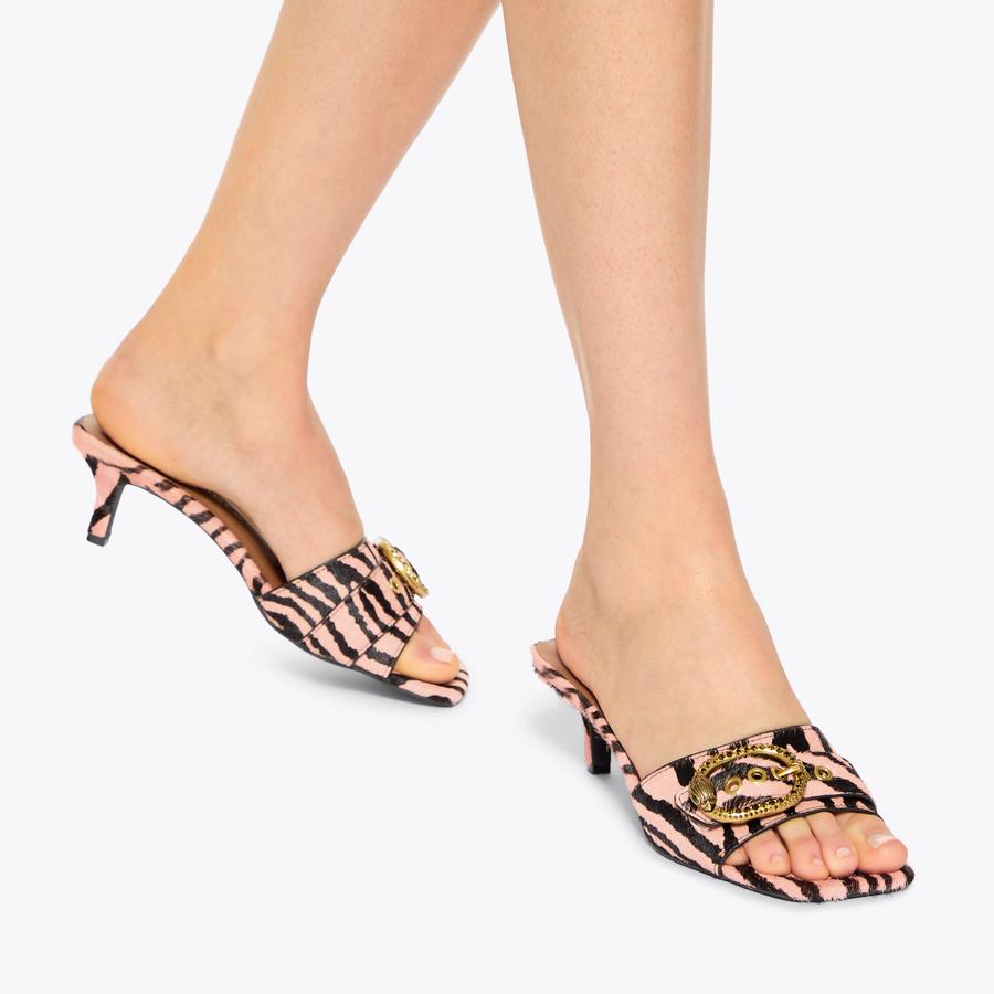 MAYFAIR MULE MID HEEL SDL Pink Calfhair Heel by KURT GEIGER MAYFAIR MULE MID HEEL SDL Pink Calfhair Heel by KURT GEIGER