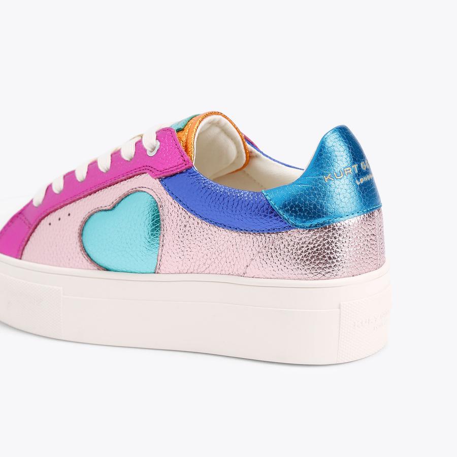 LANA HEART Pebble Grain Sneakers by KURT GEIGER LONDON