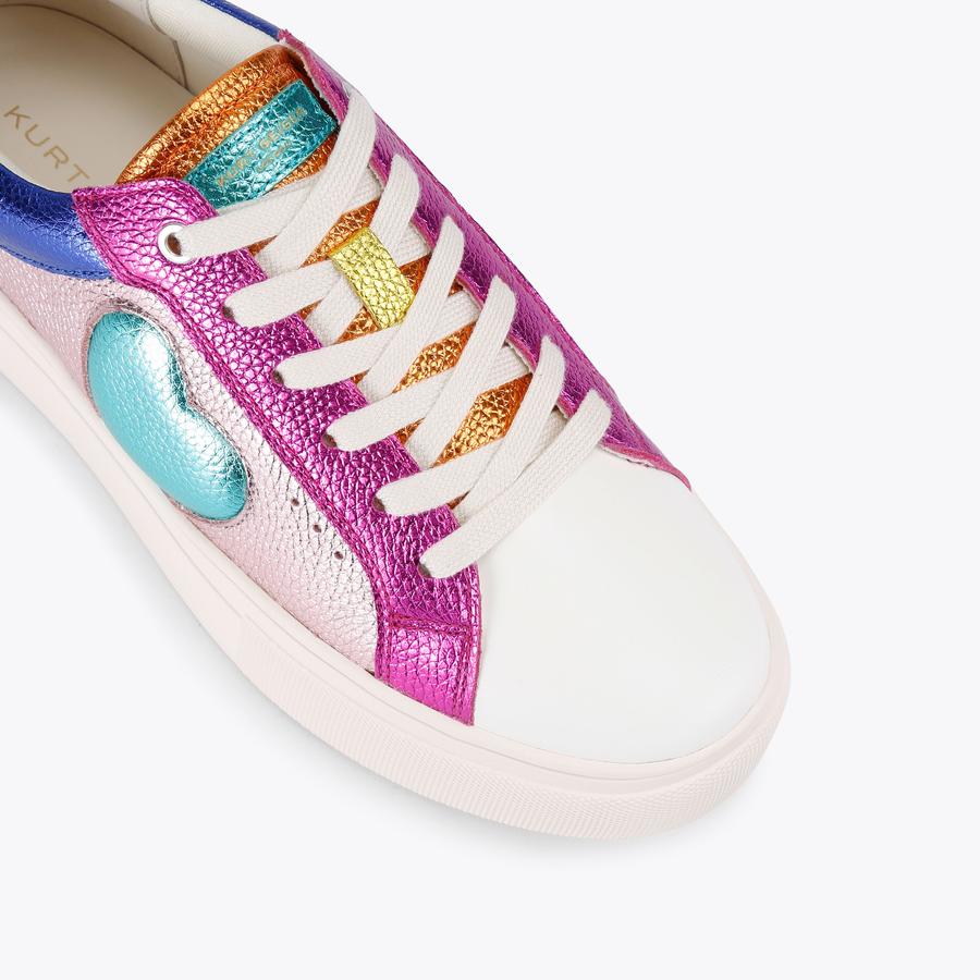 LANA HEART Pebble Grain Sneakers by KURT GEIGER LONDON