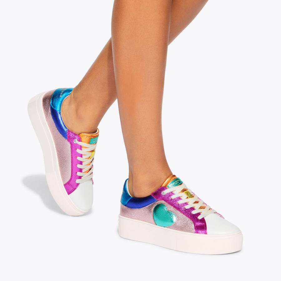 LANA HEART Pebble Grain Sneakers by KURT GEIGER LONDON