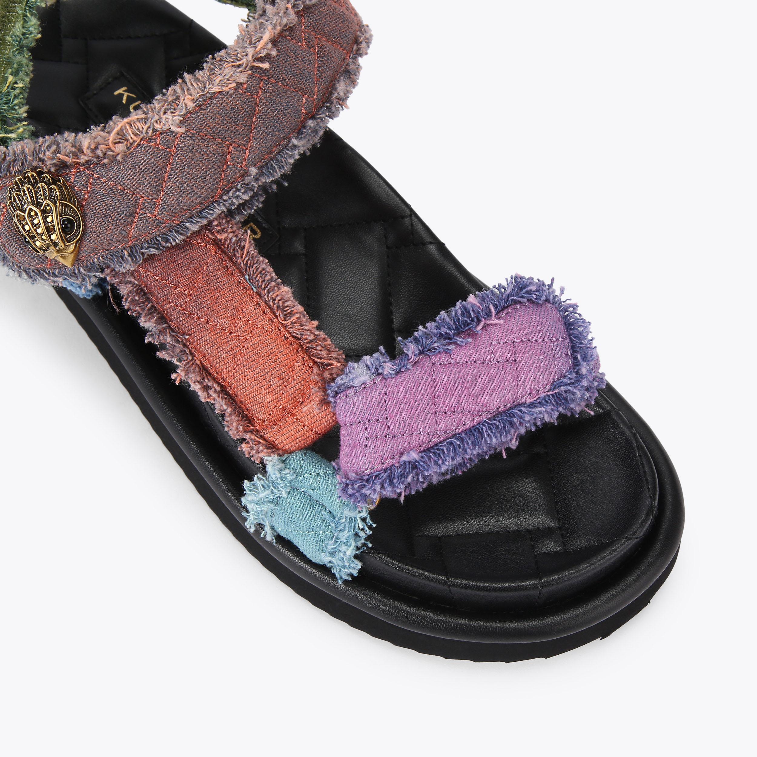 ORSON SANDAL Denim Rainbow Chunky Sandal by KURT GEIGER LONDON