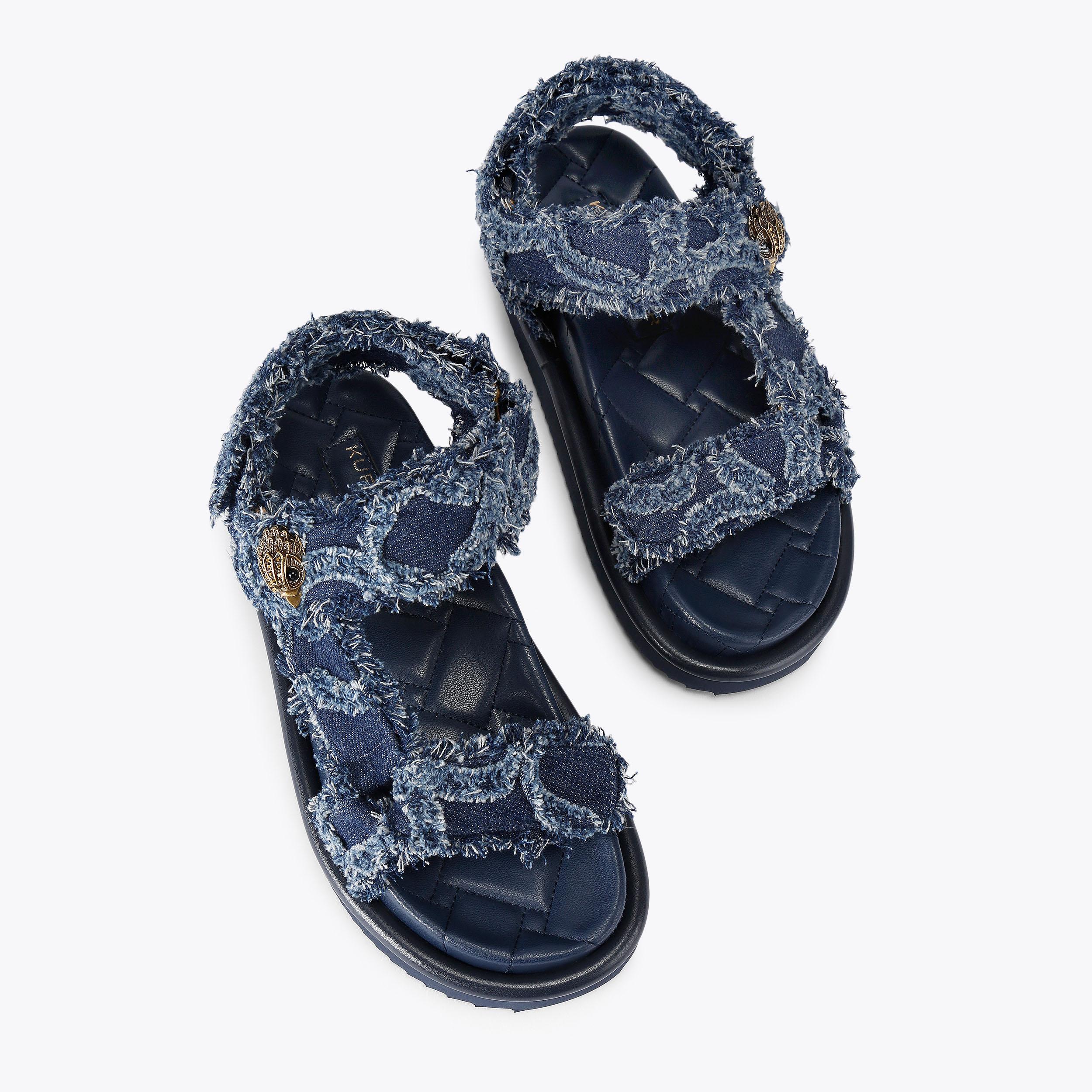 ORSON SANDAL Denim Tufted Sandal by Kurt Geiger London