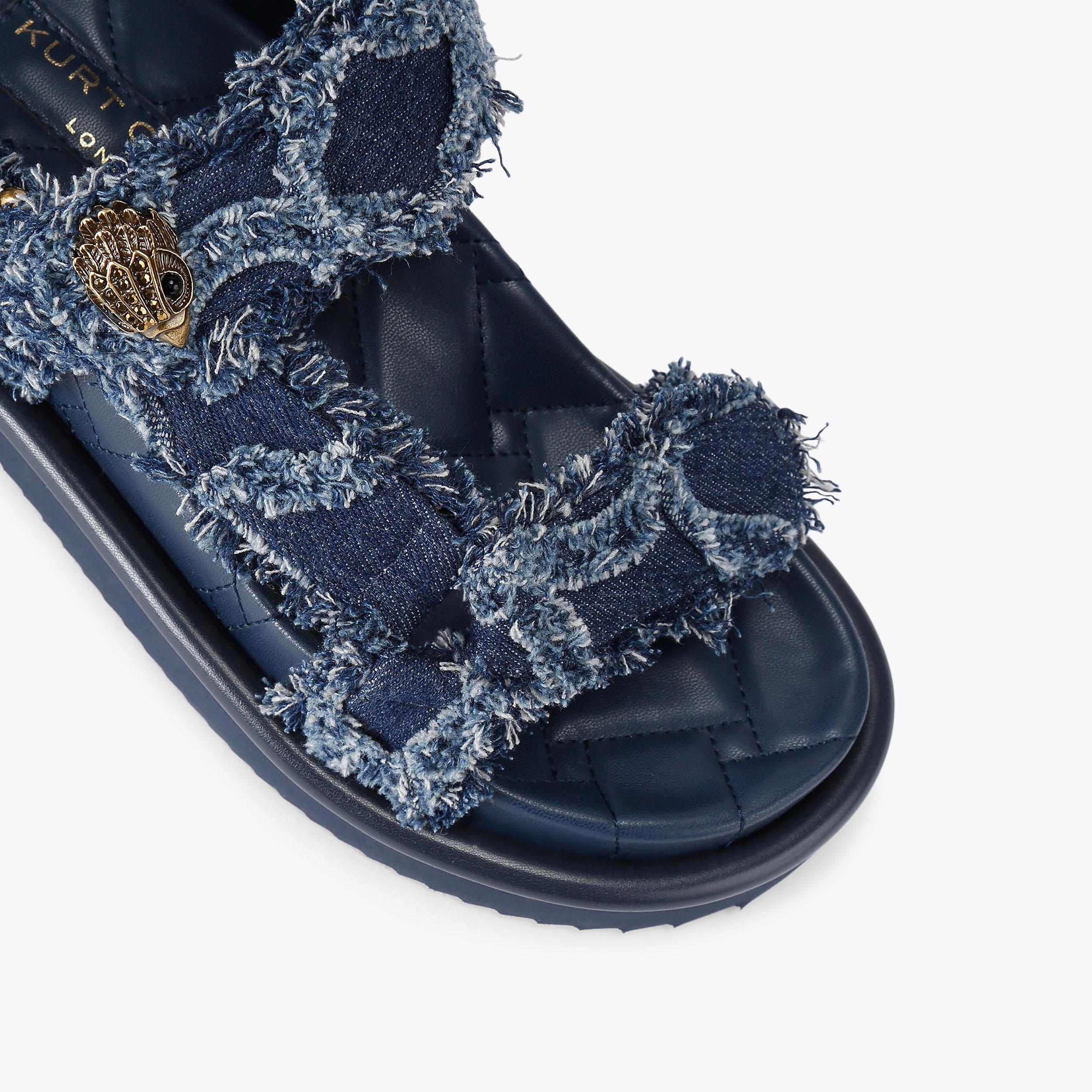ORSON SANDAL Denim Tufted Sandal by Kurt Geiger London