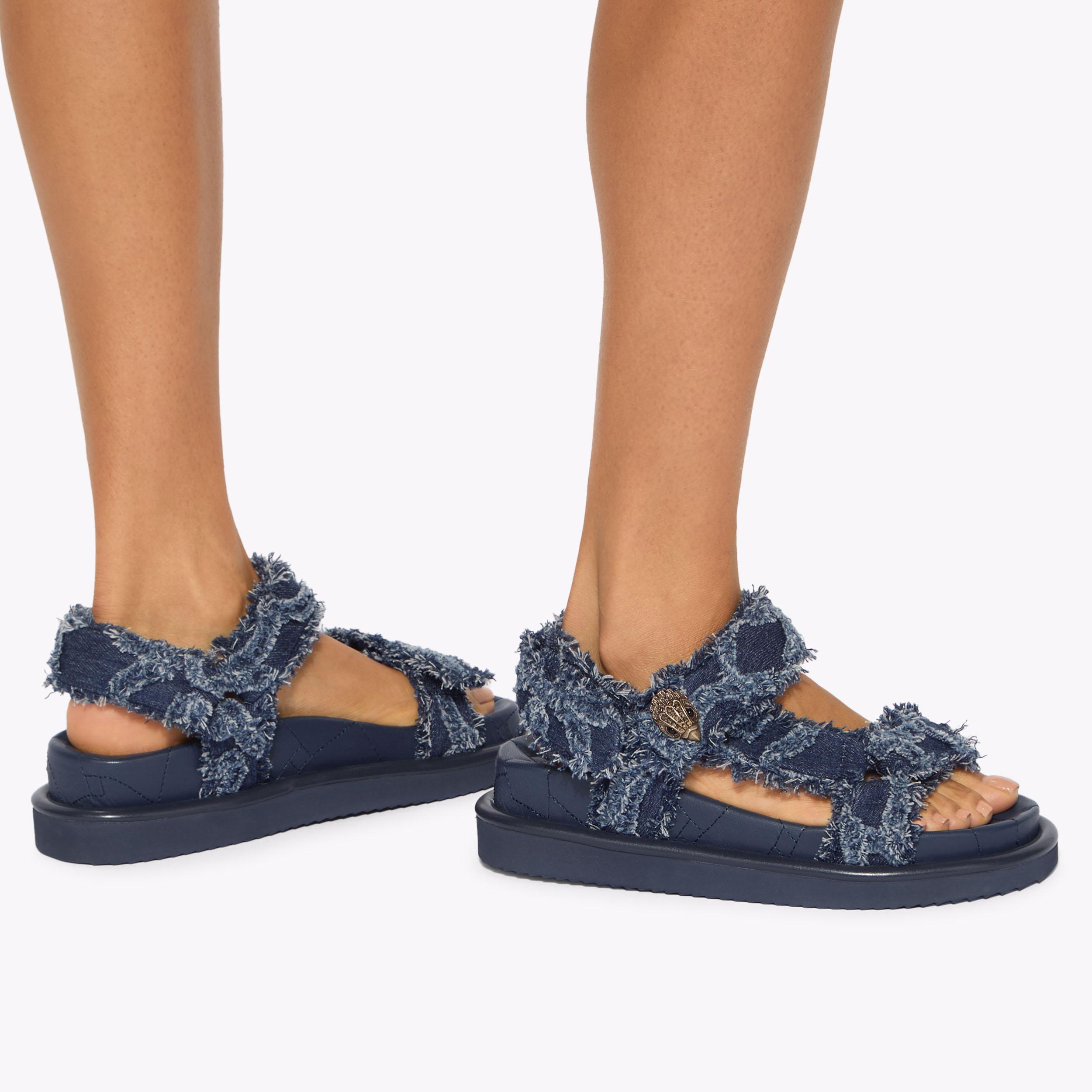 ORSON SANDAL Denim Tufted Sandal by Kurt Geiger London