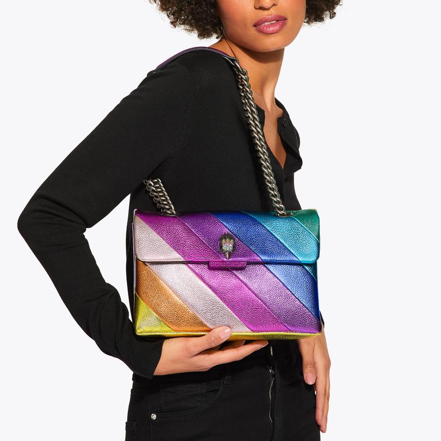 LR Baggs ELEMENT 美品 KENSINGTON BAG L Rainbow Pebble Grain Bag by KURT GEIGER LONDON