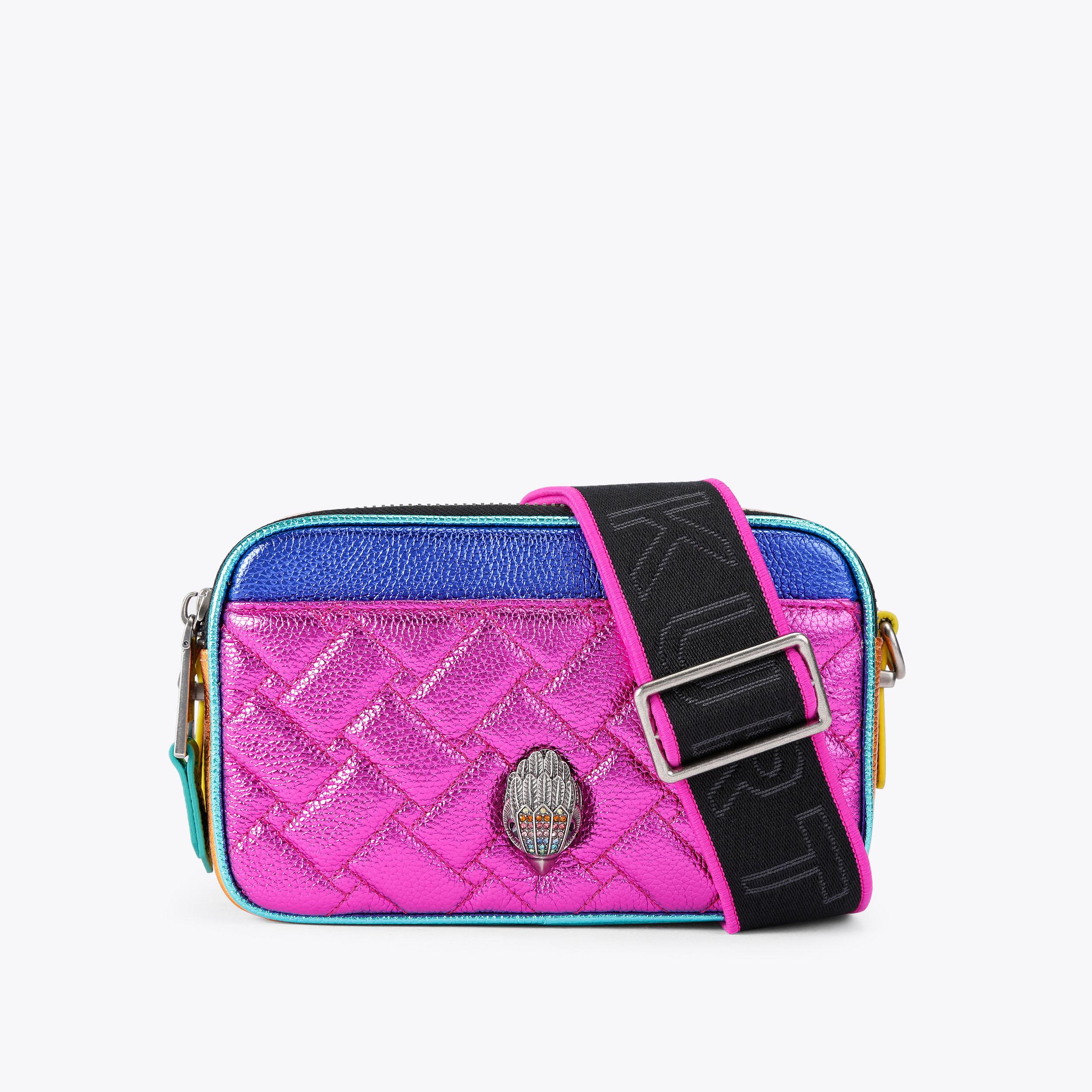 Fuchsia Metallic Dual Zip Camera Bag | Kurt Geiger