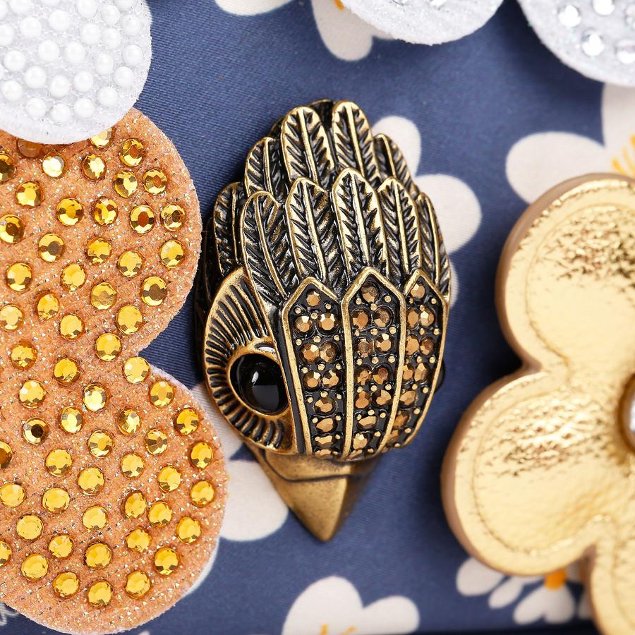 2ZIP KENSINGTON DAISY CAM Blue Denim Floral Camera Purse by KURT