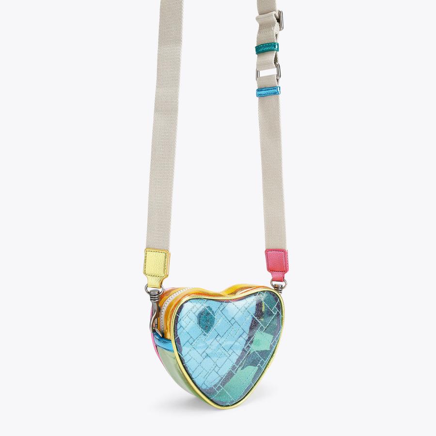 Vinyl Southbank Heart Crossbody Clear Bag | Kurt Geiger