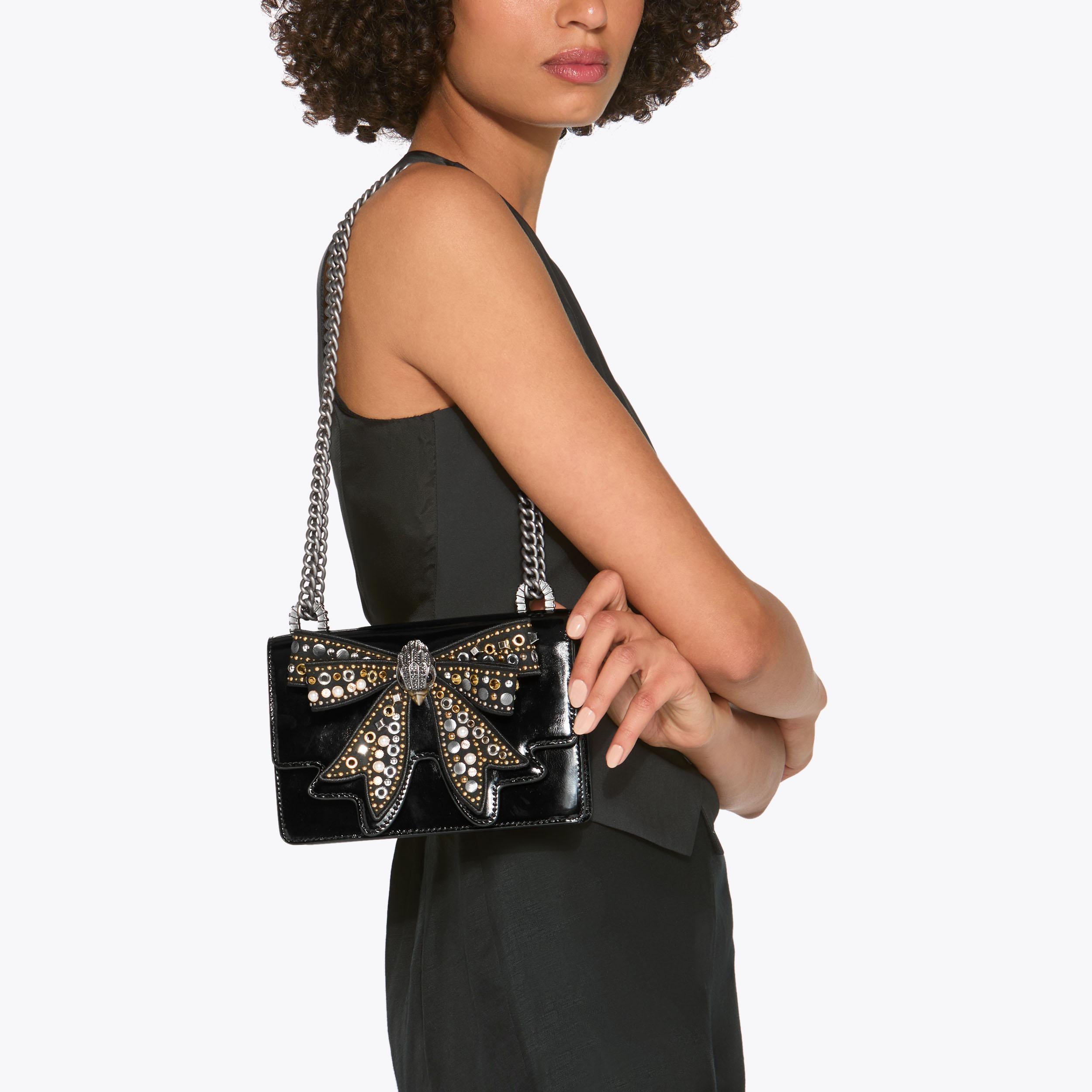 BOW SMALL SHOREDITCH Black Bow Cross Body Bag by KURT GEIGER
